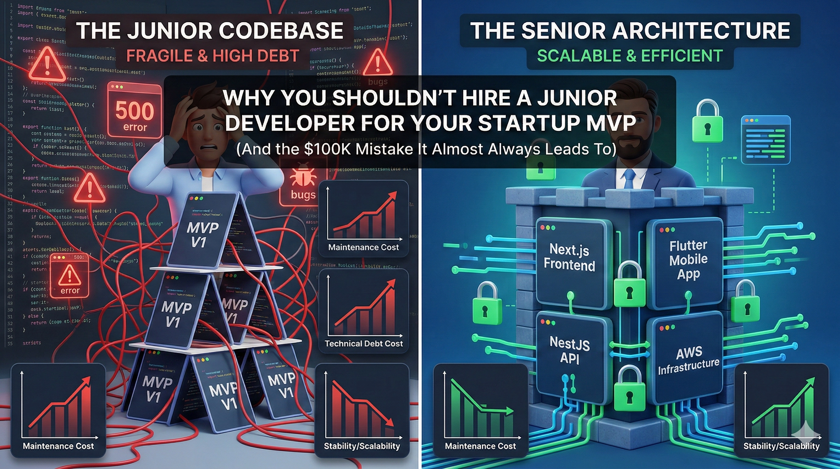 Why You Shouldn't Hire a Junior Developer for Your Startup MVP